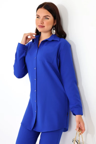 Dabıl Kumaş Tunik Gömlek Pantolon Takım - 6