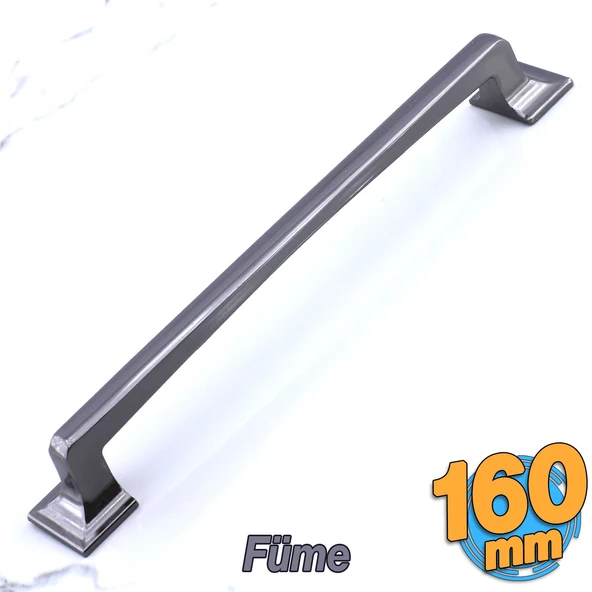 Pelikan Füme Düz Metal Kulp kulpu 160 mm Mobilya Çekmece Mutfak Dolabı Dolap Kulpları Kulbu