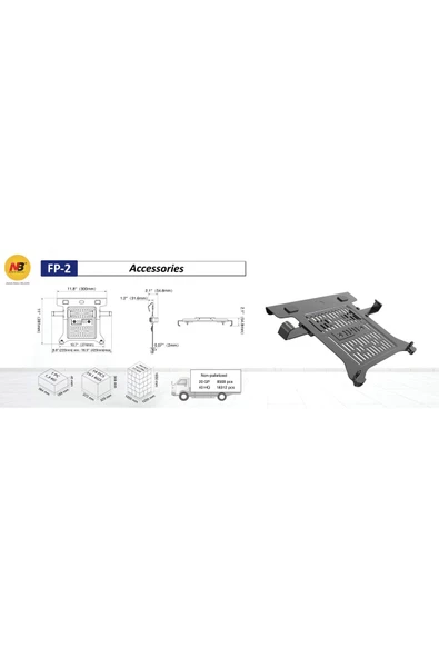 Nb Fp-2 Laptop Stand Aparatı 10-17inç-siyah Uyumlu - 3