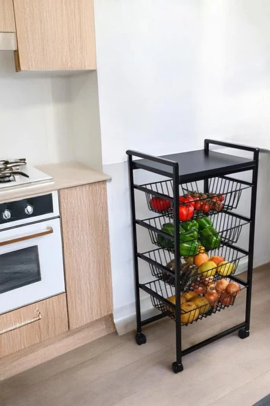 Digithome Metal 4 Katlı Patates Soğan Sepeti Sebzelik Düzenleyici Mrs-018 1-1-369 - 3