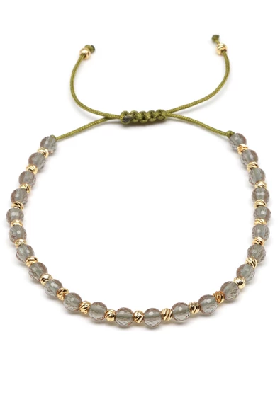 Zultanit Doğal Taş Makrome Örme Bileklik Küre Kesim - Resim 2