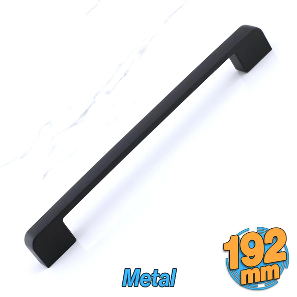 Radus Siyah Metal Kulp 192 mm -19.2 cm Mobilya Çekmece Mutfak Dolabı Dolap Kulpları Kulbu Kulpu