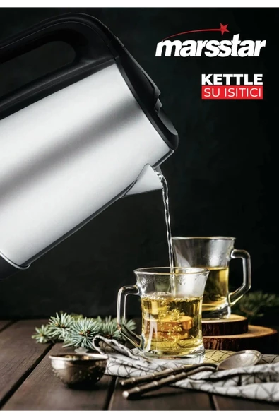 Marsstar Çelik Su Isıtıcı Kettle 2,2 Lt