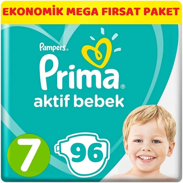 Prima Bebek Bezi Beden:7 (15+Kg) XX Large 96 Adet Ekonomik Mega Fırsat Pk