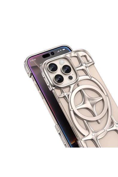 Kiphone iPhone 16 Pro Max Magsafe Yıldız Kılıf - Resim 7