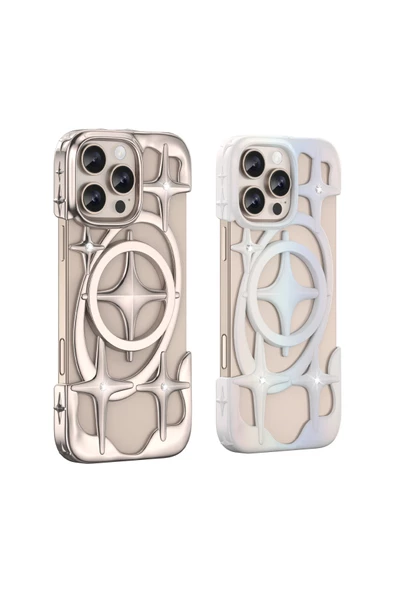 Kiphone iPhone 16 Pro Max Magsafe Yıldız Kılıf - Resim 4