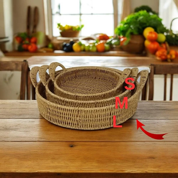 MİEN-518 Rattan O Yuv Tepsi 2/3 - 4