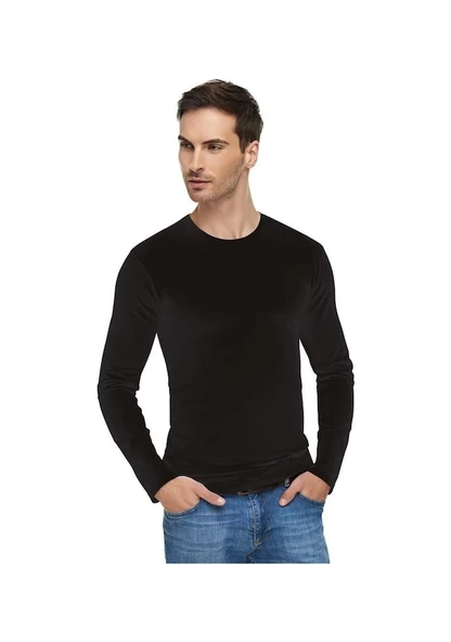 Tutku Elit 1302 Fanila Uzun Kol Sıfır Yaka Likralı Erkek Tişört - 2