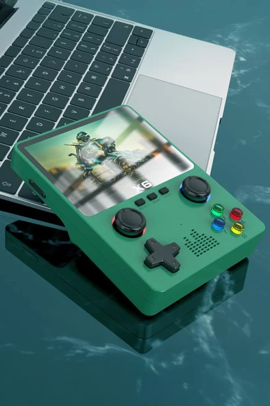 Torima X6 Yeşil 4000+ Klasik Oyunlu 3.5 İnç IPS Ekran Kablosuz Atari Retro Oyun Konsolu - 2