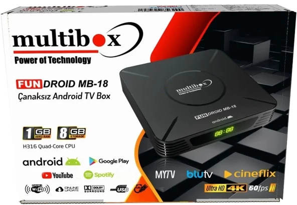 Multibox Fun Droid MB-18 Çanaksız Andoid TV Box