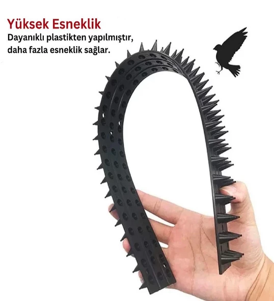 Polikarbon Kuş Kontrol Tırnakları, Kuş Kondurmaz 5 Metre ( 10 Adet) - 2