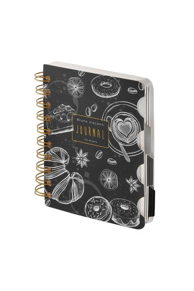 Bruno Visconti Spiralli Defter A5 4 Ayraçlı
