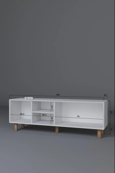 Midoser Bohem Serisi Natura Mat Beyaz Tv Ünitesi - 8