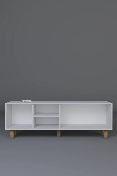 Midoser Bohem Serisi Natura Mat Beyaz Tv Ünitesi - 6