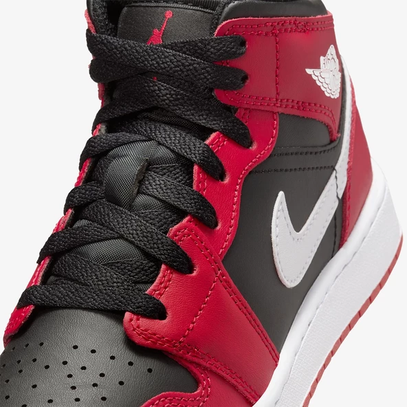 Air Jordan 1 Mid 'Gym Red Black White' (GS) DQ8423-061 - 4