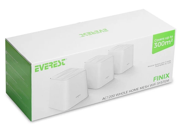 Everest Finix 2.4Ghz 5Ghz 3 Lü Mesh Kablosuz Ac Router MW3-3P - 3