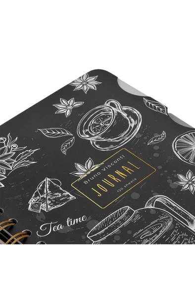 Bruno Visconti Spiralli Ayraçlı Not Defteri A5 Tea Time - 3