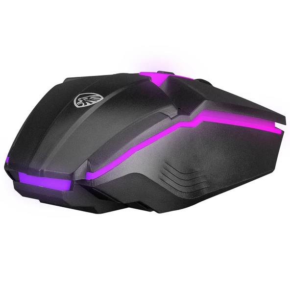 Hytech HKM-X86 QUIN Siyah Usb Gökkuşağı Zemin Aydınlatmalı Gaming Oyuncu Klavye + Mouse Set - 7