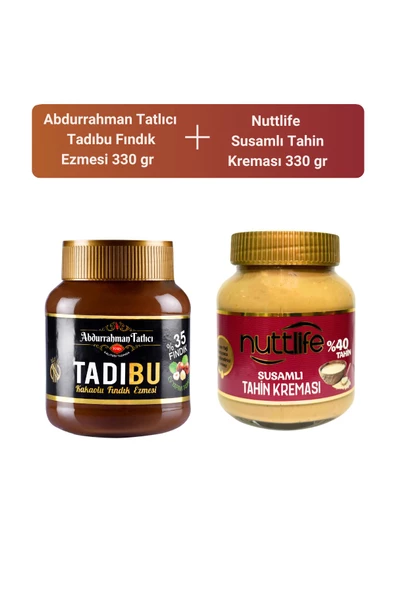 Abdurrahman Tatlıcı Tadıbu 330 gr+ Nuttlife Susamlı Tahinli Kreması 330 gr