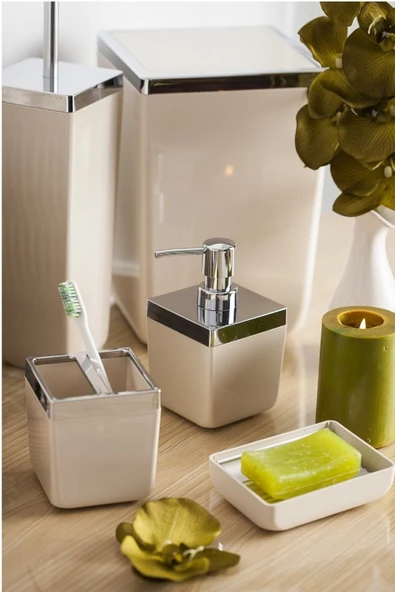 Prima Nova Toskana Çöp Kovası 6 Lt Bej - Resim 2