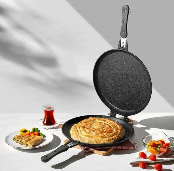 Nehir Döküm 30 Cm Balık Ve Börek Tavası Siyah - 4