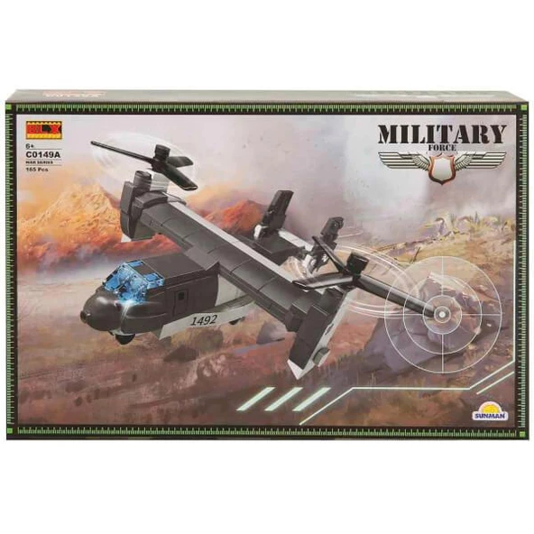 C0149A Sunman 165 Parça Military Force Yapı Blokları Lego Oyuncak