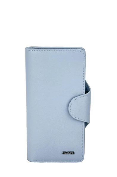 Grande Hakiki Deri Unısex Cüzdan Buz Mavi 2644 ürün görseli