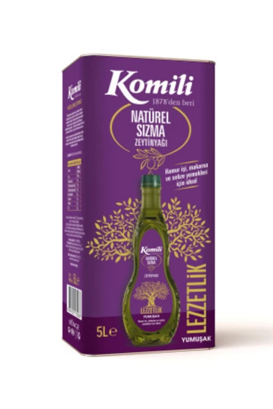 KOMİLİ SIZMA YUMUŞAK(EGE) ZEYTİNYAĞI 5 LT TENEKE