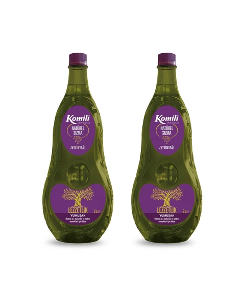 KOMİLİ SIZMA  LEZZETLİK  YUMUŞAK ZEYTİNYAĞI 2 LT  * 2 ADET - 3