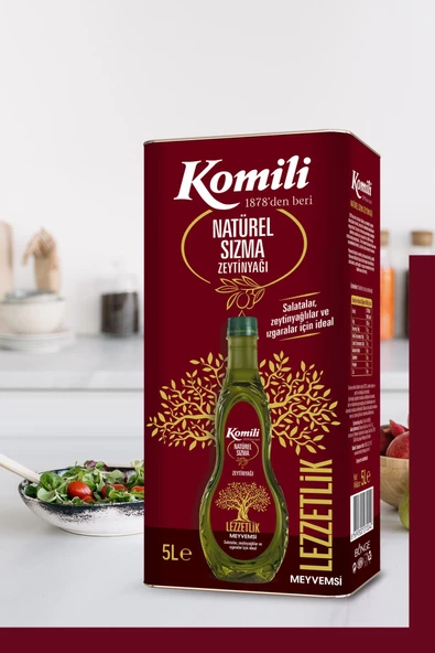 KOMİLİ SIZMA MEYVEMSİ ZEYTİNYAĞI 5 LT TENEKE - 3