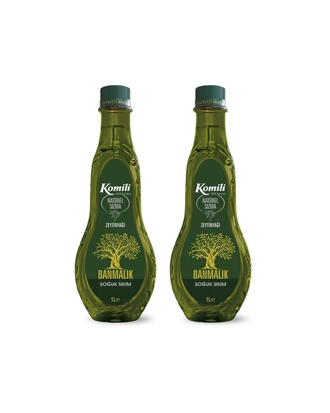 KOMİLİ BANMALIK SOĞUK SIKIM NATUREL SIZMA ZEYTİNYAĞI 1 LT  * 2 ADET - 3