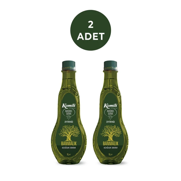 KOMİLİ BANMALIK SOĞUK SIKIM NATUREL SIZMA ZEYTİNYAĞI 1 LT * 2 ADET - 2