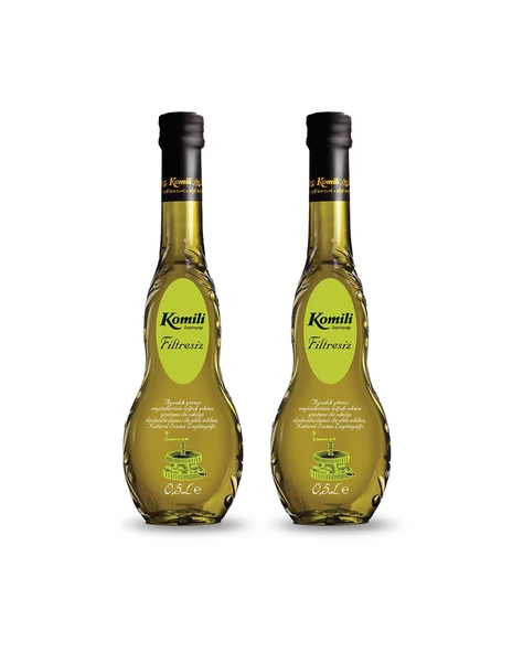 KOMİLİ FİLTRESİZ SIZMA ZEYTİNYAĞI 500 ML CAM ŞİŞE * 2 ADET - 2