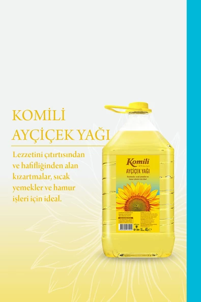 KOMİLİ AYÇİÇEK YAĞI 4 LT PET - 2