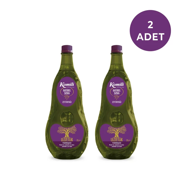 KOMİLİ SIZMA LEZZETLİK YUMUŞAK ZEYTİNYAĞI 2 LT * 2 ADET - 2