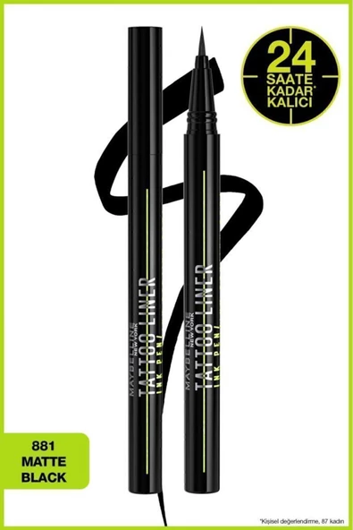 Maybelline New York Tattoo Liner Ink Pen - Black/Siyah 3600531669454