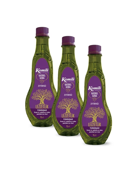 KOMİLİ LEZZETLİK YUMUŞAK SIZMA ZEYTİNYAĞI 1 LT * 3 ADET - 2