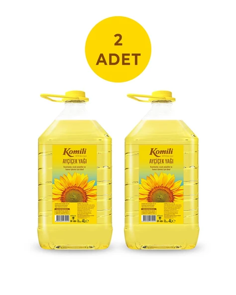 KOMİLİ AYÇİÇEK YAĞI 4 LT PET ( Dar Ağız) * 2 ADET - 3
