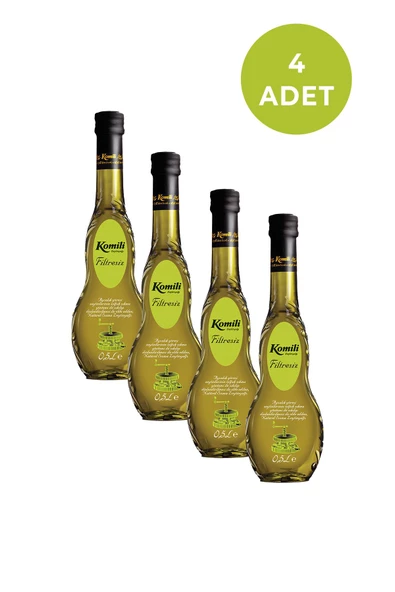 KOMİLİ FİLTRESİZ SIZMA ZEYTİNYAĞI 500 ML CAM ŞİŞE * 4 ADET