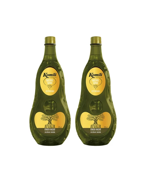 KOMİLİ AYVALIK ERKEN HASAT NATUREL SIZMA ZEYTİNYAĞI 2  lt *2 Adet - 2