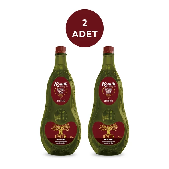 KOMİLİ SIZMA LEZZETLİK MEYVEMSİ ZEYTİNYAĞI 2 LT * 2 ADET