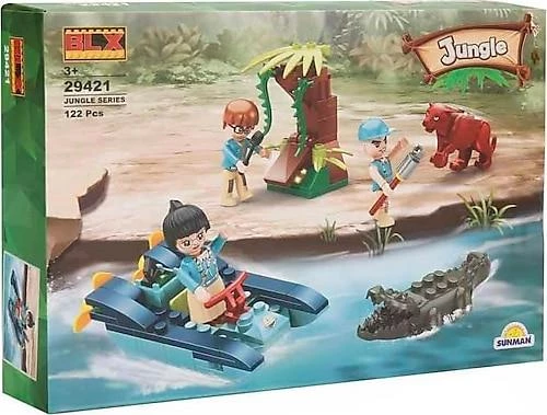 SUN-29421 Sunman 122 Parça Jungle Series Yapı Blokları Lego Oyuncak