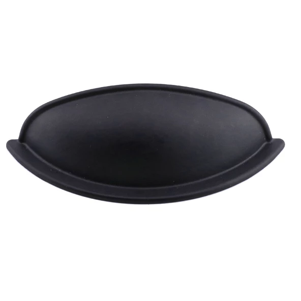 Midye Çanak Tas 64 mm Düğme Siyah Mobilya Mutfak Dolabı Çekmece Dolap Kulpları Kulpu Kulb - 3