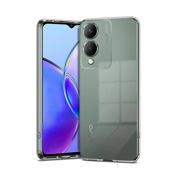 Smody Vivo Y17S İle Uyumlu Kılıf Lüx Şeffaf Silikon