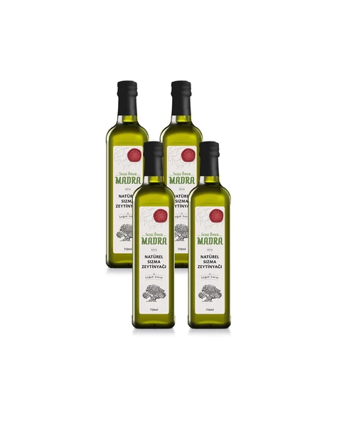 SEZAİ ÖMER MADRA 750 ML SIZMA ZEYTİNYAĞI CAM ŞİŞE * 4 Adet - 3