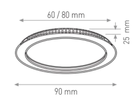 Fujiled AFP100WM Ayarlanabilir Sıva Altı Panel Led 10-30V 10W - Resim 2