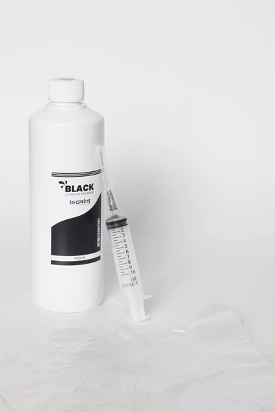 TECPRİNT Epson L220 500 ML Siyah Renk Muadil Mürekkep+Enjektör+Eldiven