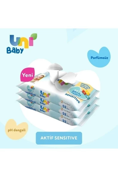 UNI BABY ISLAK MENDİL AKTİF SENSITIVE 3LÜ - 3