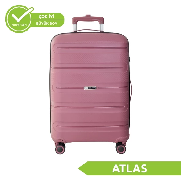 Vegmann Polipropilen (PP) Atlas Mürdüm 3lü Valiz Seti - Resim 2