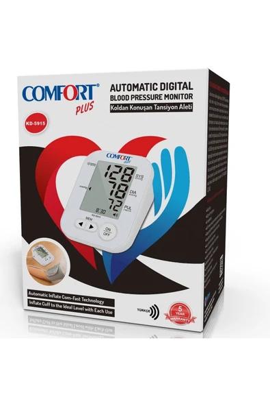 Comfort Plus Kd-5915 New Koldan Ölçme Türkçe Konuşan Tansiyon Aleti - Resim 3